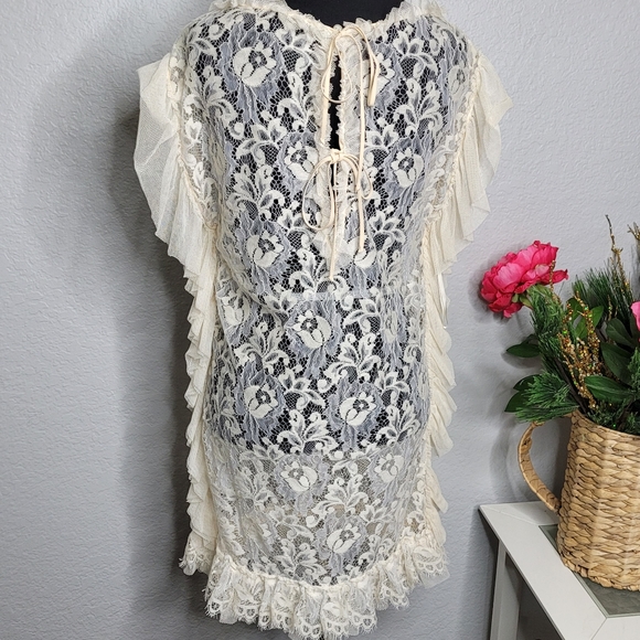 AUTENTIC Dolce & Gabbana Lace mini dress off-white - Picture 8 of 16